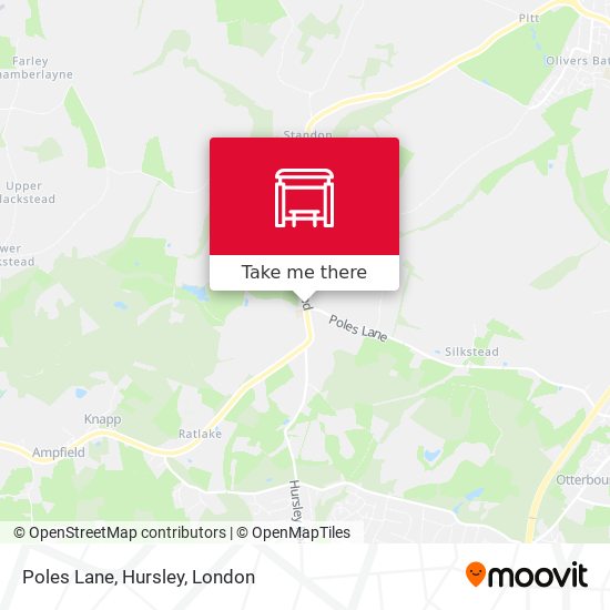 Poles Lane, Hursley map