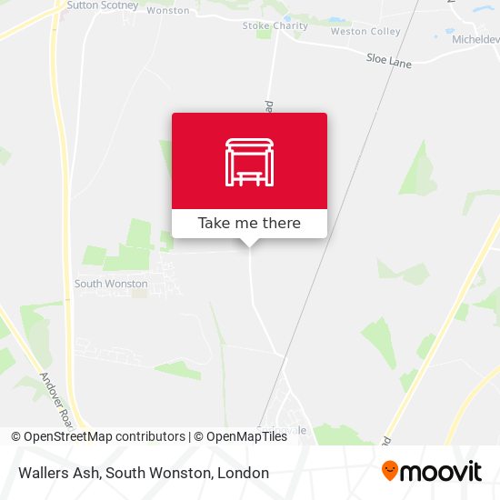 Wallers Ash, South Wonston map