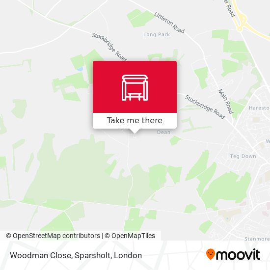 Woodman Close, Sparsholt map