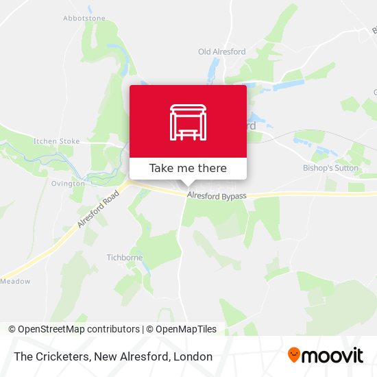 The Cricketers, New Alresford map