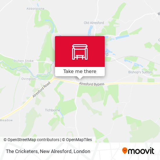 The Cricketers, New Alresford map