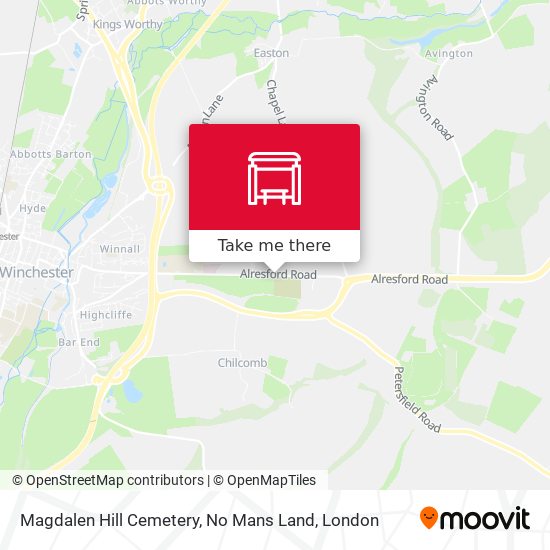 Magdalen Hill Cemetery, No Mans Land map
