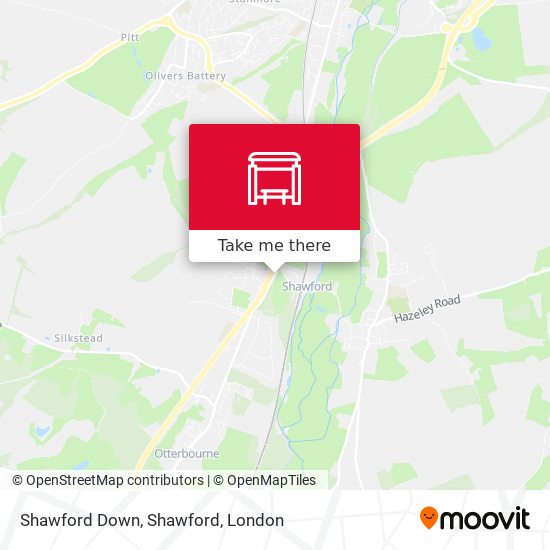 Shawford Down, Shawford map
