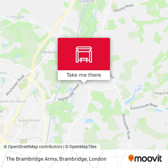 The Brambridge Arms, Brambridge map