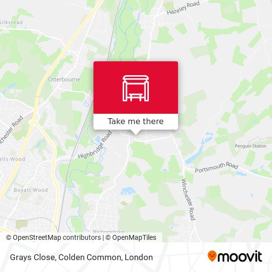 Grays Close, Colden Common map