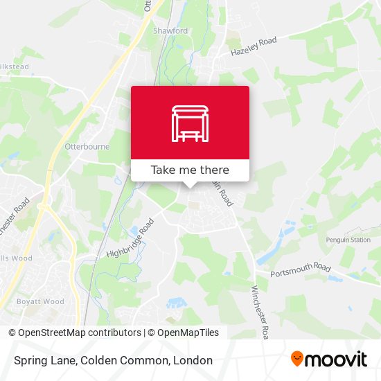 Spring Lane, Colden Common map