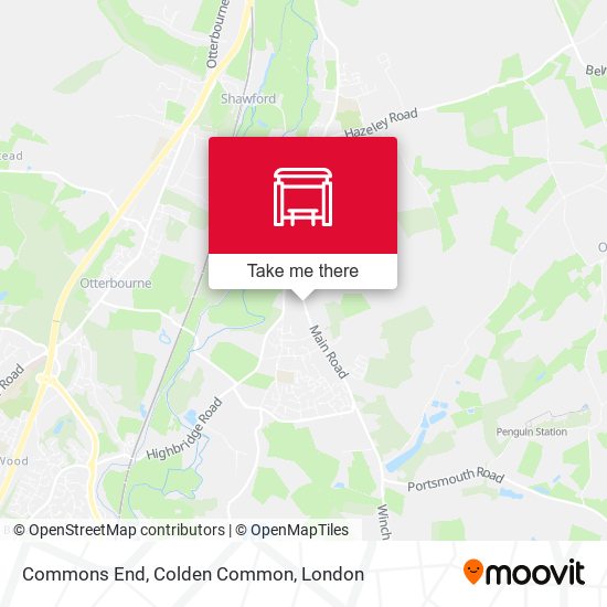 Commons End, Colden Common map
