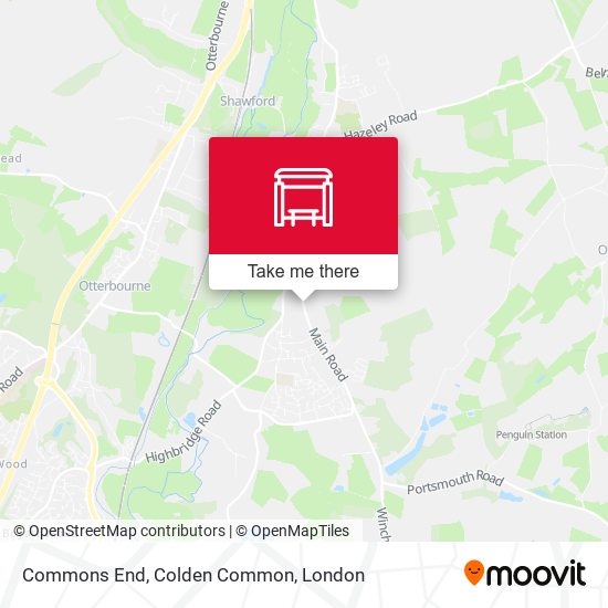 Commons End, Colden Common map