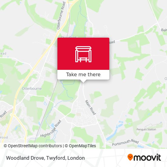 Woodland Drove, Twyford map