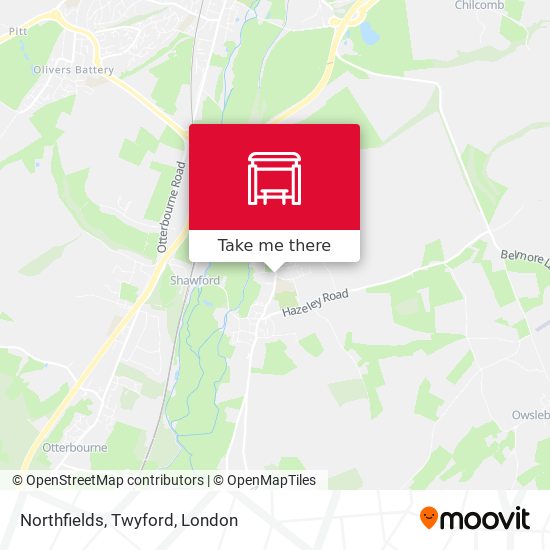 Northfields, Twyford map