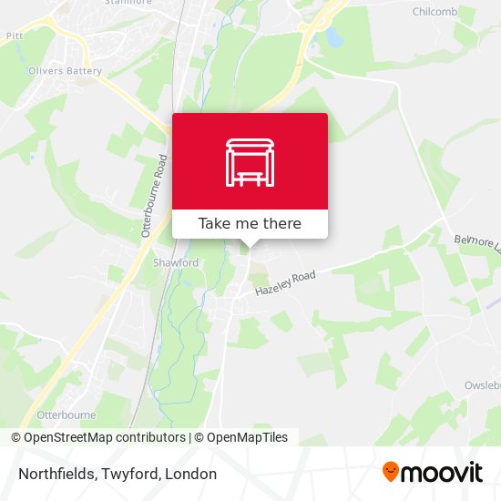 Northfields, Twyford map
