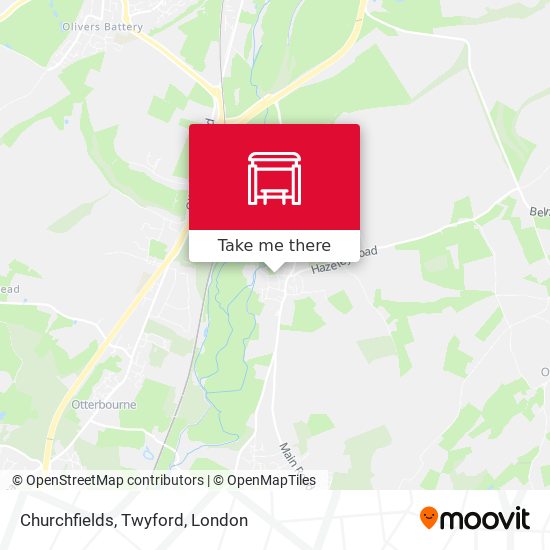 Churchfields, Twyford map