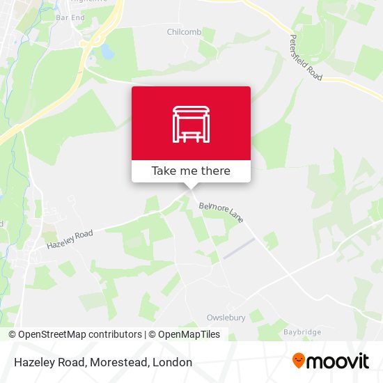 Hazeley Road, Morestead map