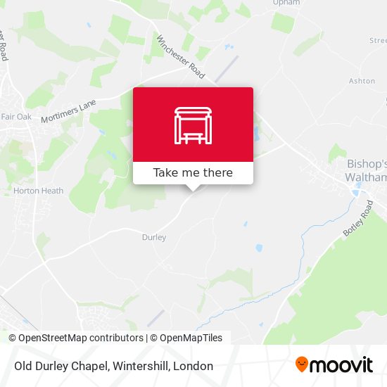 Old Durley Chapel, Wintershill map