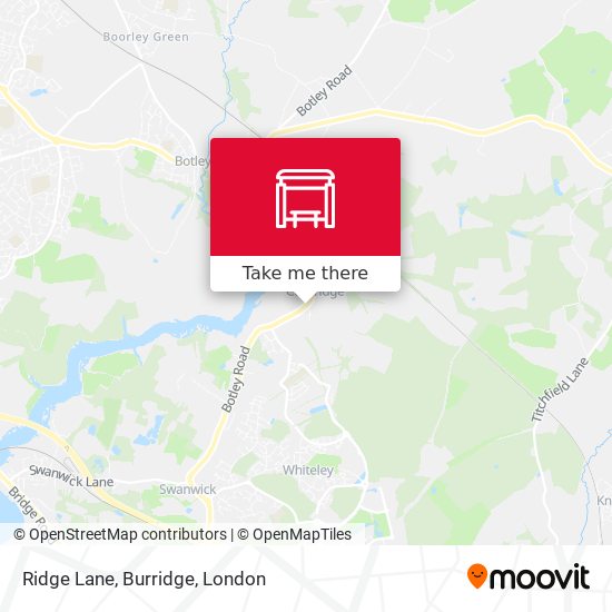 Ridge Lane, Burridge map