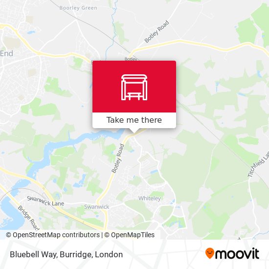 Bluebell Way, Burridge map