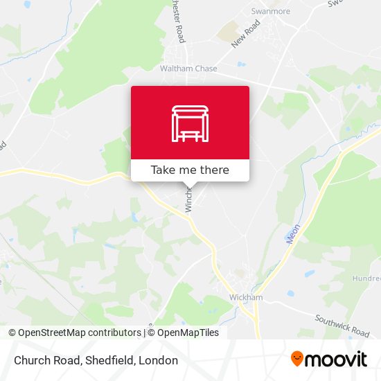 Church Road, Shedfield map