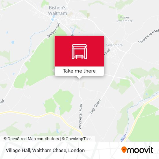 Village Hall, Waltham Chase map