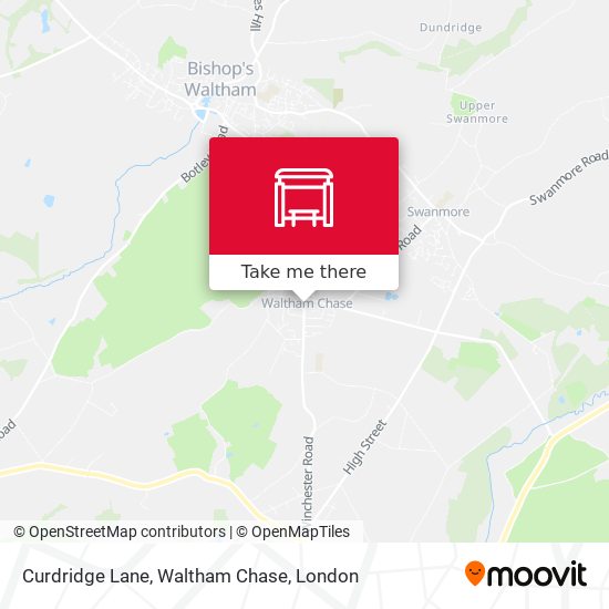 Curdridge Lane, Waltham Chase map