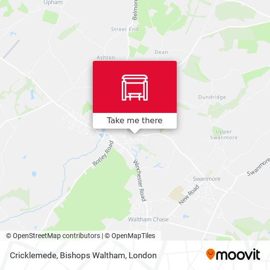 Cricklemede, Bishops Waltham map