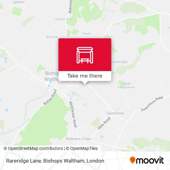 Rareridge Lane, Bishops Waltham map