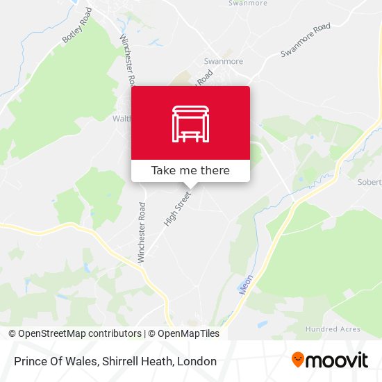 Prince Of Wales, Shirrell Heath map