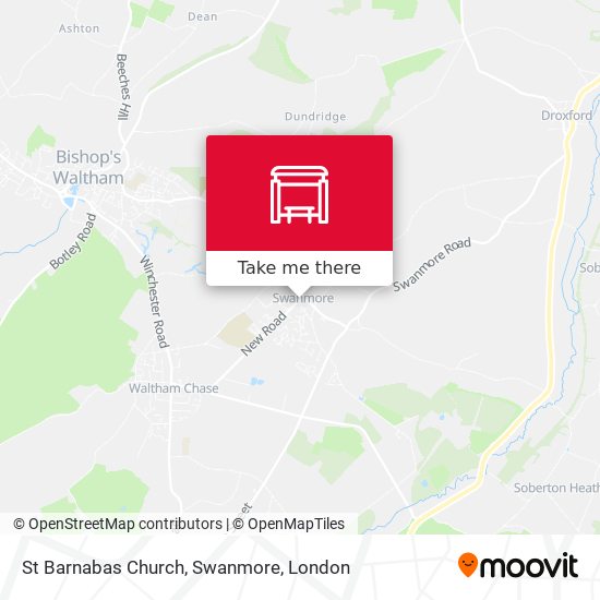 St Barnabas Church, Swanmore map