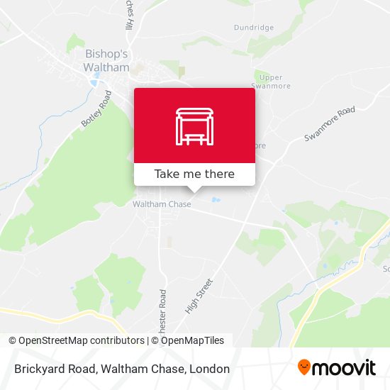Brickyard Road, Waltham Chase map