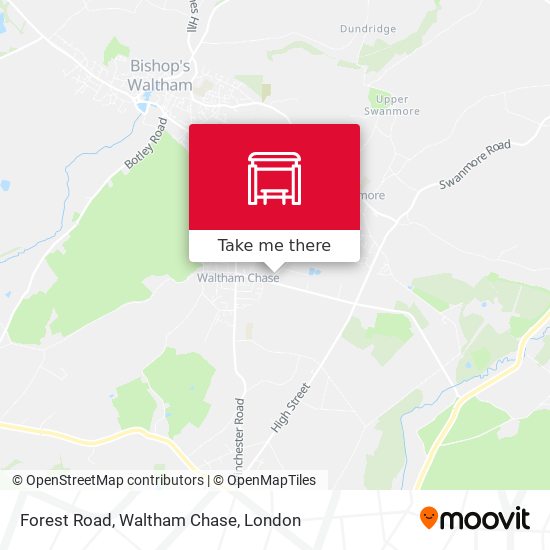 Forest Road, Waltham Chase map