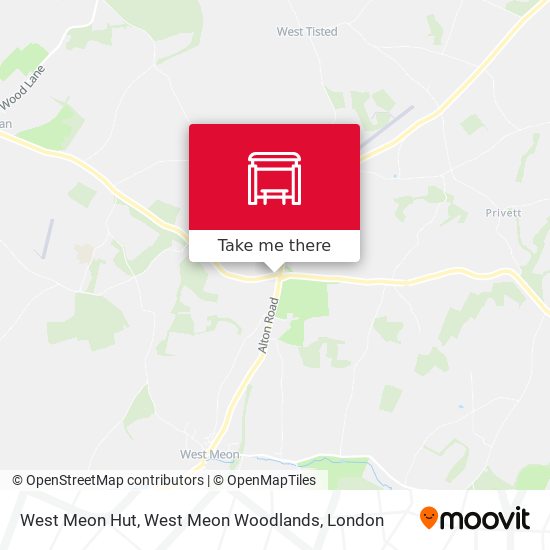 West Meon Hut, West Meon Woodlands map