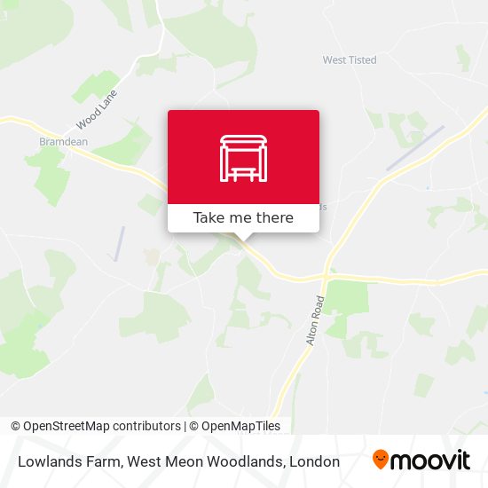 Lowlands Farm, West Meon Woodlands map