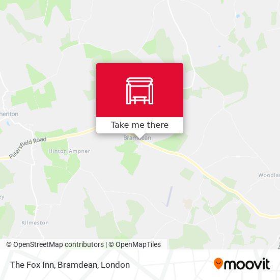The Fox Inn, Bramdean map