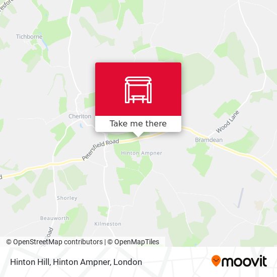 Hinton Hill, Hinton Ampner map