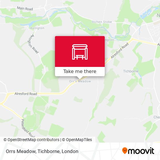 Orrs Meadow, Tichborne map
