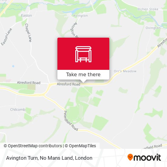 Avington Turn, No Mans Land map