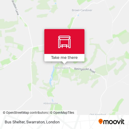 Bus Shelter, Swarraton map
