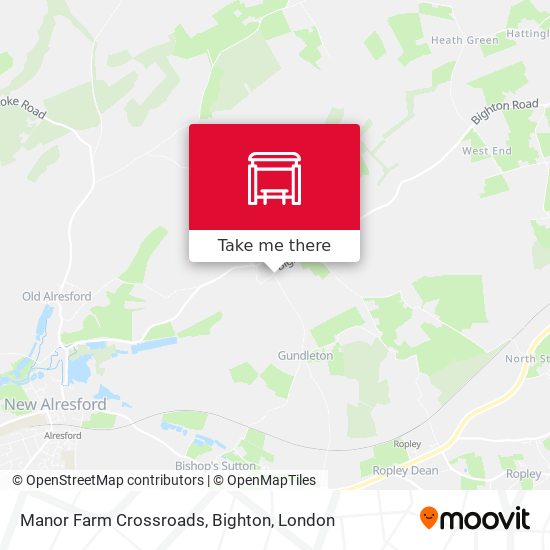 Manor Farm Crossroads, Bighton map