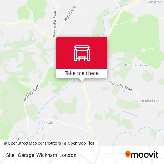 Shell Garage, Wickham map