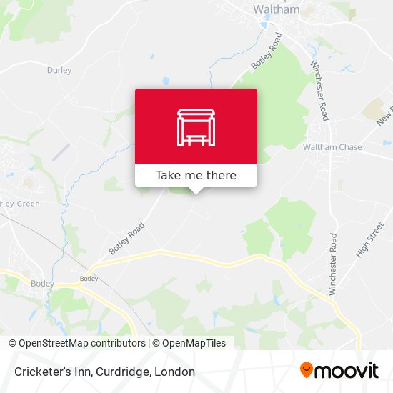 Cricketer's Inn, Curdridge map