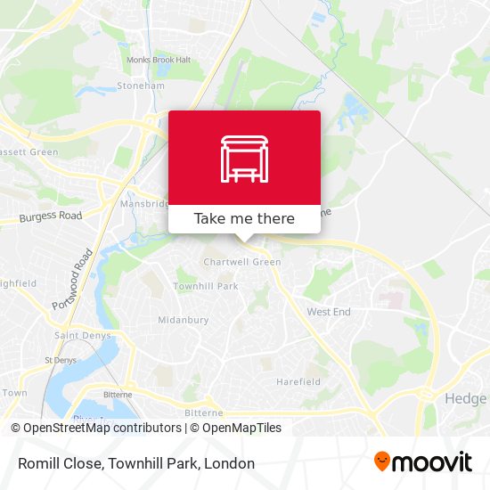 Romill Close, Townhill Park map