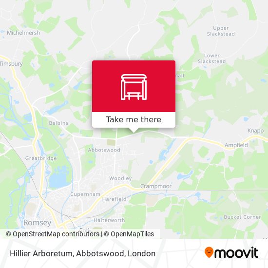 Hillier Arboretum, Abbotswood map