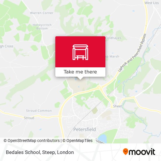 Bedales School, Steep map