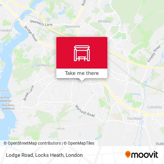 Lodge Road, Locks Heath map