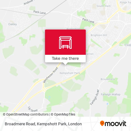 Broadmere Road, Kempshott Park map