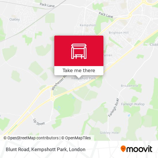 Blunt Road, Kempshott Park map