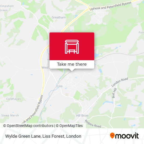 Wylde Green Lane, Liss Forest map