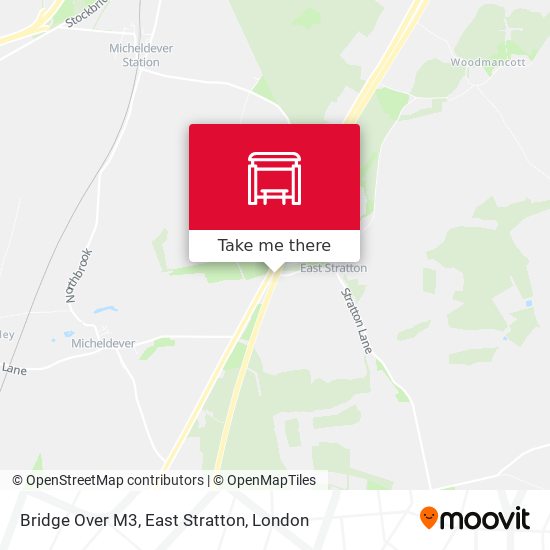 Bridge Over M3, East Stratton map