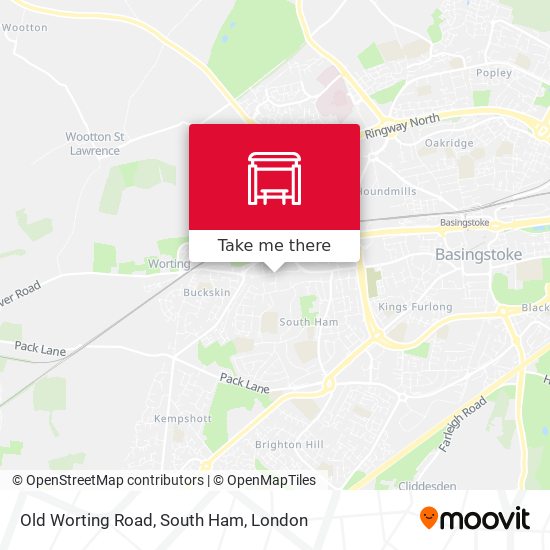 Old Worting Road, South Ham map