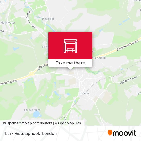 Lark Rise, Liphook map