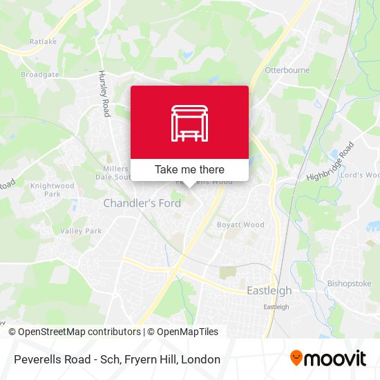Peverells Road - Sch, Fryern Hill map